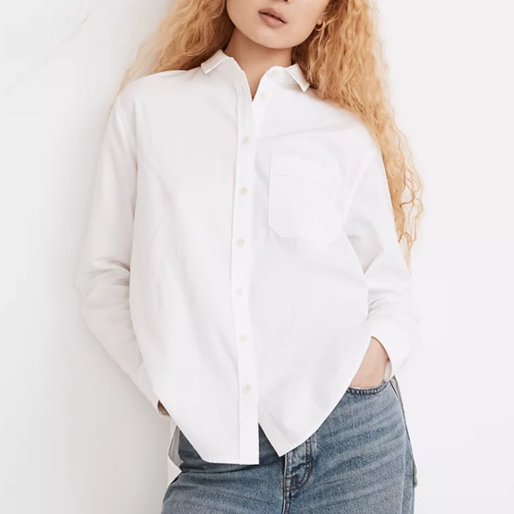Madewell Oversized White Button Down Shirt Size Medium
